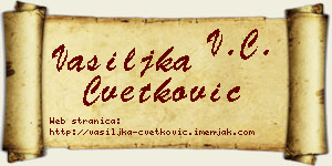 Vasiljka Cvetković vizit kartica